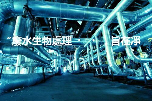 “廢水生物處理，旨在凈化水源，守護(hù)碧水藍(lán)天”